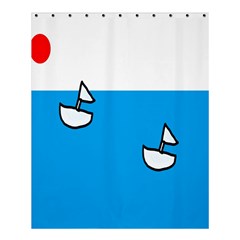 Ship Sea Beack Sun Blue Sky White Water Shower Curtain 60  X 72  (medium)  by Mariart