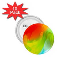 Red Yellow Green Blue Rainbow Color Mix 1 75  Buttons (10 Pack)