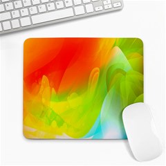 Red Yellow Green Blue Rainbow Color Mix Large Mousepads by Mariart