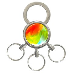 Red Yellow Green Blue Rainbow Color Mix 3-ring Key Chains by Mariart