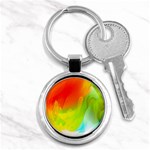 Red Yellow Green Blue Rainbow Color Mix Key Chains (Round)  Front