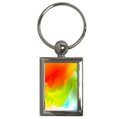 Red Yellow Green Blue Rainbow Color Mix Key Chains (rectangle)  by Mariart