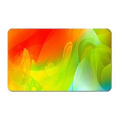 Red Yellow Green Blue Rainbow Color Mix Magnet (rectangular)