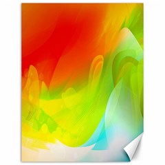 Red Yellow Green Blue Rainbow Color Mix Canvas 12  X 16   by Mariart