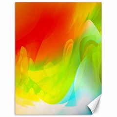 Red Yellow Green Blue Rainbow Color Mix Canvas 18  X 24   by Mariart