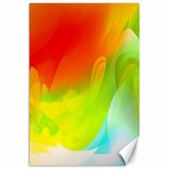 Red Yellow Green Blue Rainbow Color Mix Canvas 20  X 30  