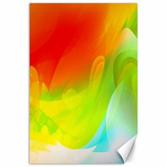 Red Yellow Green Blue Rainbow Color Mix Canvas 24  X 36  by Mariart