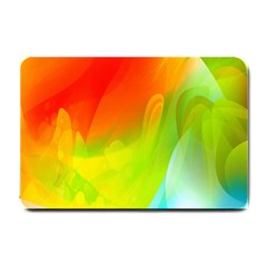 Red Yellow Green Blue Rainbow Color Mix Small Doormat  by Mariart