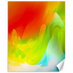 Red Yellow Green Blue Rainbow Color Mix Canvas 11  X 14   by Mariart