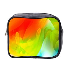 Red Yellow Green Blue Rainbow Color Mix Mini Toiletries Bag 2-side by Mariart