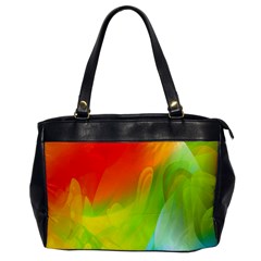 Red Yellow Green Blue Rainbow Color Mix Office Handbags