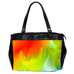 Red Yellow Green Blue Rainbow Color Mix Office Handbags (2 Sides)  by Mariart