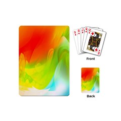 Red Yellow Green Blue Rainbow Color Mix Playing Cards (mini)  by Mariart