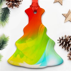 Red Yellow Green Blue Rainbow Color Mix Ornament (christmas Tree) 