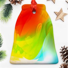 Red Yellow Green Blue Rainbow Color Mix Bell Ornament (two Sides)