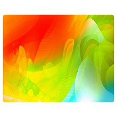 Red Yellow Green Blue Rainbow Color Mix Double Sided Flano Blanket (medium) 