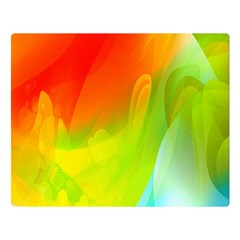 Red Yellow Green Blue Rainbow Color Mix Double Sided Flano Blanket (large) 