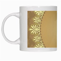 Rose Sunflower Star Floral Flower Frame Green Leaf White Mugs by Mariart