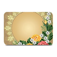 Rose Sunflower Star Floral Flower Frame Green Leaf Plate Mats