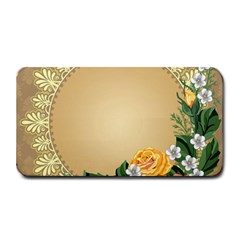 Rose Sunflower Star Floral Flower Frame Green Leaf Medium Bar Mats by Mariart