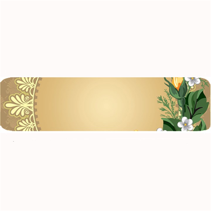 Rose Sunflower Star Floral Flower Frame Green Leaf Large Bar Mats