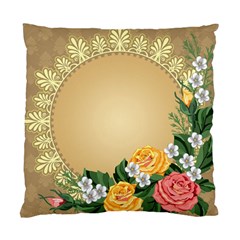 Rose Sunflower Star Floral Flower Frame Green Leaf Standard Cushion Case (one Side) by Mariart