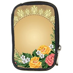 Rose Sunflower Star Floral Flower Frame Green Leaf Compact Camera Cases