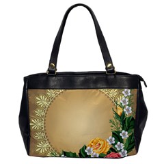 Rose Sunflower Star Floral Flower Frame Green Leaf Office Handbags by Mariart