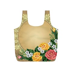 Rose Sunflower Star Floral Flower Frame Green Leaf Full Print Recycle Bags (s)  by Mariart