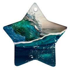 Sea Wave Waves Beach Water Blue Sky Ornament (Star)