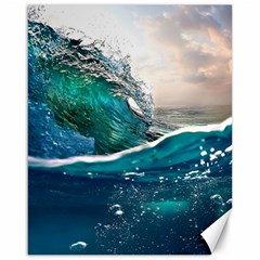 Sea Wave Waves Beach Water Blue Sky Canvas 16  x 20  