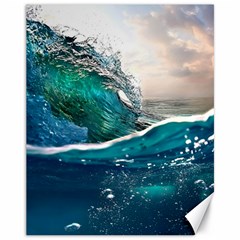 Sea Wave Waves Beach Water Blue Sky Canvas 11  x 14  