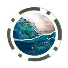 Sea Wave Waves Beach Water Blue Sky Poker Chip Card Guard (10 pack)