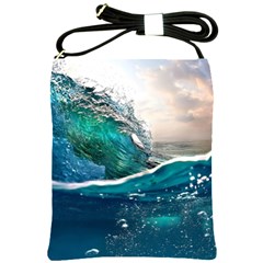 Sea Wave Waves Beach Water Blue Sky Shoulder Sling Bags