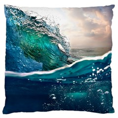 Sea Wave Waves Beach Water Blue Sky Large Cushion Case (One Side)