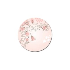 Simple Flower Polka Dots Pink Golf Ball Marker (4 pack)