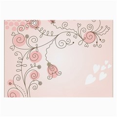 Simple Flower Polka Dots Pink Large Glasses Cloth