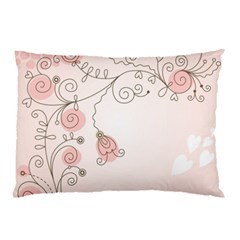 Simple Flower Polka Dots Pink Pillow Case