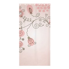 Simple Flower Polka Dots Pink Shower Curtain 36  x 72  (Stall) 