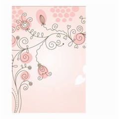 Simple Flower Polka Dots Pink Small Garden Flag (Two Sides)