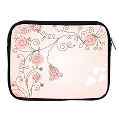 Simple Flower Polka Dots Pink Apple iPad 2/3/4 Zipper Cases