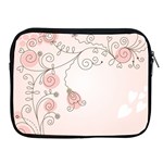 Simple Flower Polka Dots Pink Apple iPad 2/3/4 Zipper Cases Front