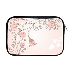 Simple Flower Polka Dots Pink Apple MacBook Pro 17  Zipper Case