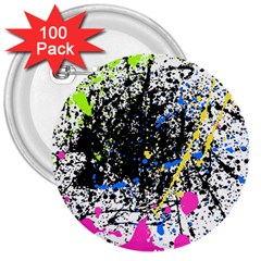 Spot Paint Pink Black Green Yellow Blue Sexy 3  Buttons (100 Pack)  by Mariart