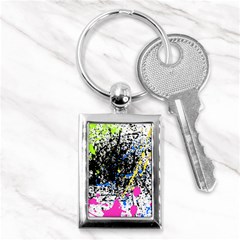 Spot Paint Pink Black Green Yellow Blue Sexy Key Chains (rectangle)  by Mariart