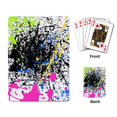 Spot Paint Pink Black Green Yellow Blue Sexy Playing Card