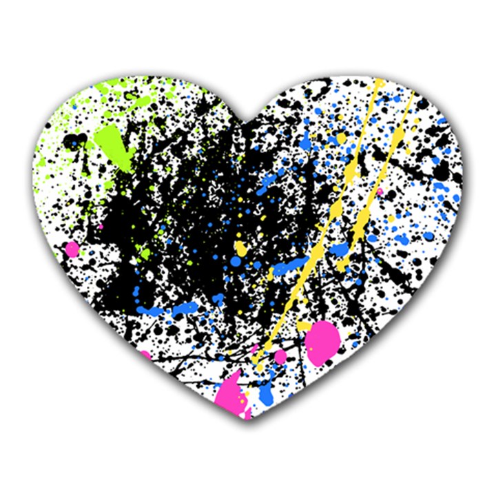 Spot Paint Pink Black Green Yellow Blue Sexy Heart Mousepads