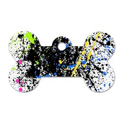 Spot Paint Pink Black Green Yellow Blue Sexy Dog Tag Bone (one Side) by Mariart