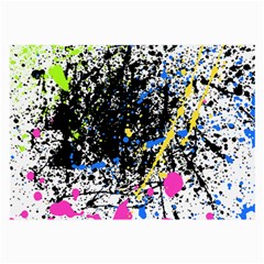 Spot Paint Pink Black Green Yellow Blue Sexy Large Glasses Cloth (2-side) by Mariart