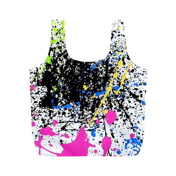 Spot Paint Pink Black Green Yellow Blue Sexy Full Print Recycle Bags (M) 